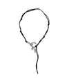 Mahagrid Boho Feather Necklace Black