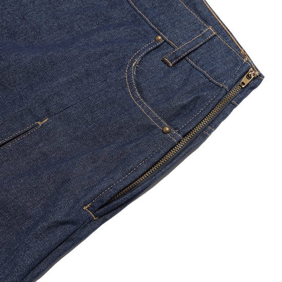 Nice Ghost Club Denim Pleats Panel Layered Skirt Pants