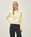 Marithé François Girbaud W LACE DETAIL CROP SWEATSHIRT