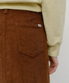 Marithé François Girbaud Women's Classic Corduroy Midi Skirt in Brown