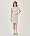Marithé François Girbaud W SILVER LETTERING CROP TEE