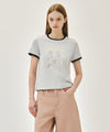 Marithé François Girbaud W PARIS GRAPHIC RINGER TEE