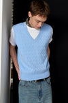 General Idea MAN Essential V-Neck Cable Knit Vest