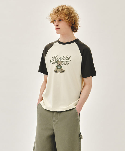 Marithé François Girbaud [REGEN] DOODLE GRAPHIC RAGLAN TEE