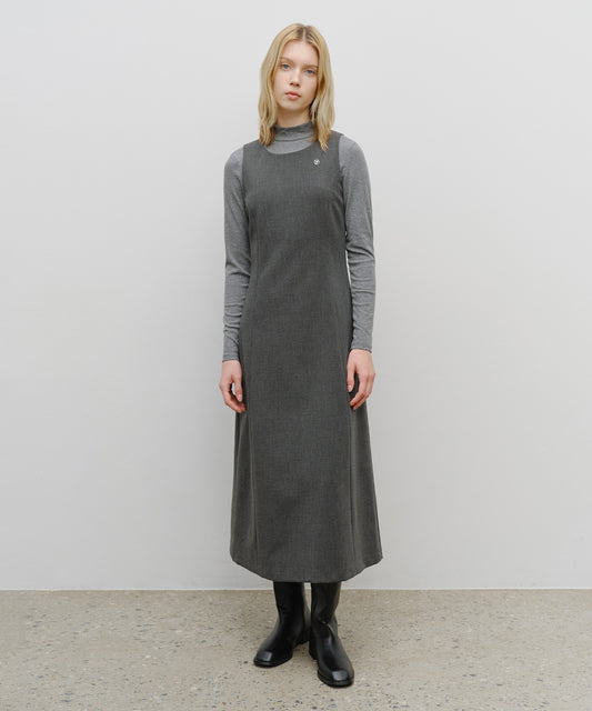 Marithé François Girbaud Women's Sleeveless Long Dress Charcoal