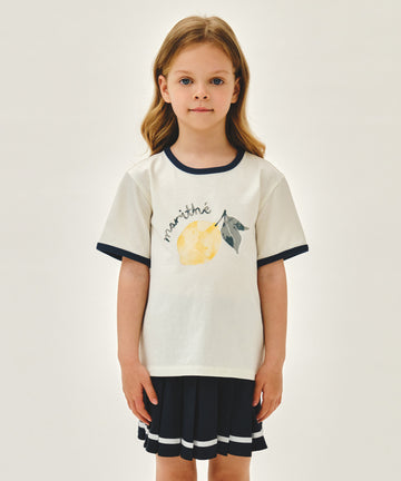 Marithé François Girbaud Kids Citron Ringer Tee