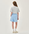 Marithé François Girbaud W REGULAR LOGO SWEAT SHORTS ice blue