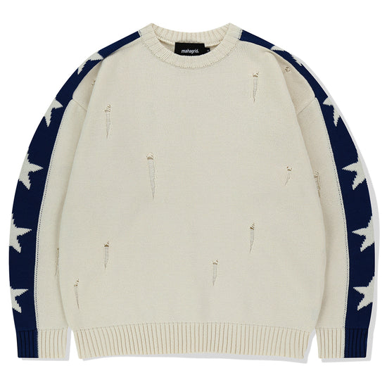 Mahagrid STAR CRASH KNIT CREWNECK