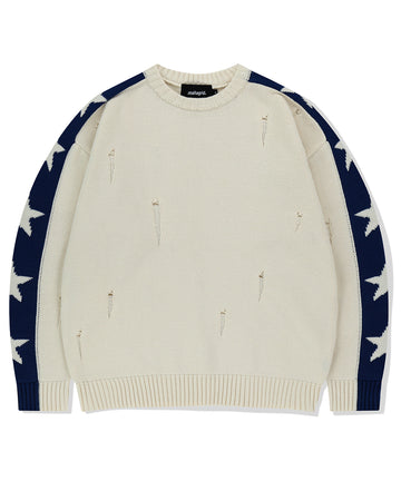 Mahagrid STAR CRASH KNIT CREWNECK