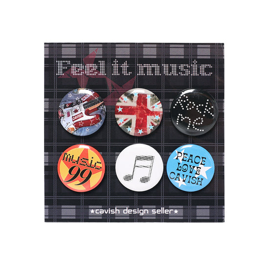 Cavish FEEL IT MUSIC PIN BUTTON SET