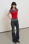 General Idea WOMAN Two-Way Color Layered T-Shirt