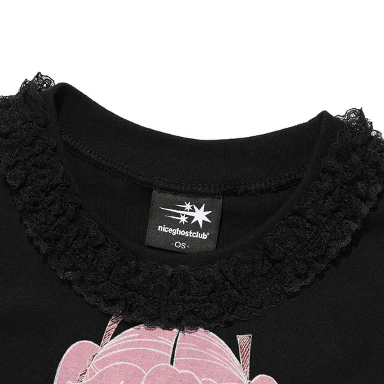 Nice Ghost Club Ghost Angels Lace Tee [Black]