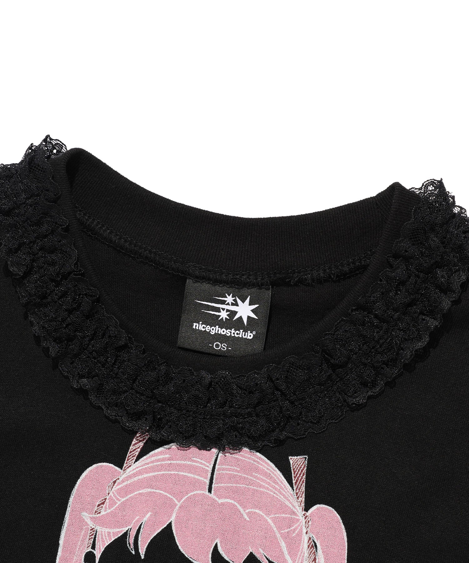 Nice Ghost Club Ghost Angels Lace Tee [Black]