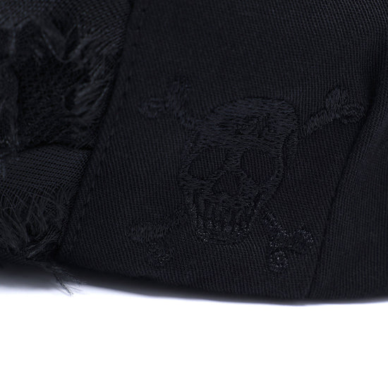 Nice Ghost Club Flower Lace Skull Hunting Cap