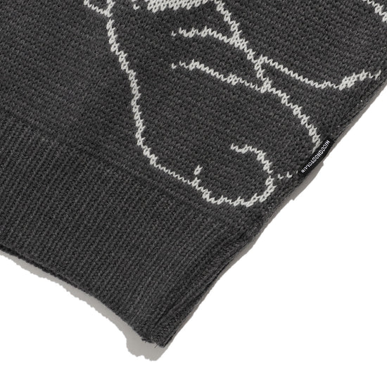 Nice Ghost Club Fantasia Mickey Mouse Knit [Charcoal]