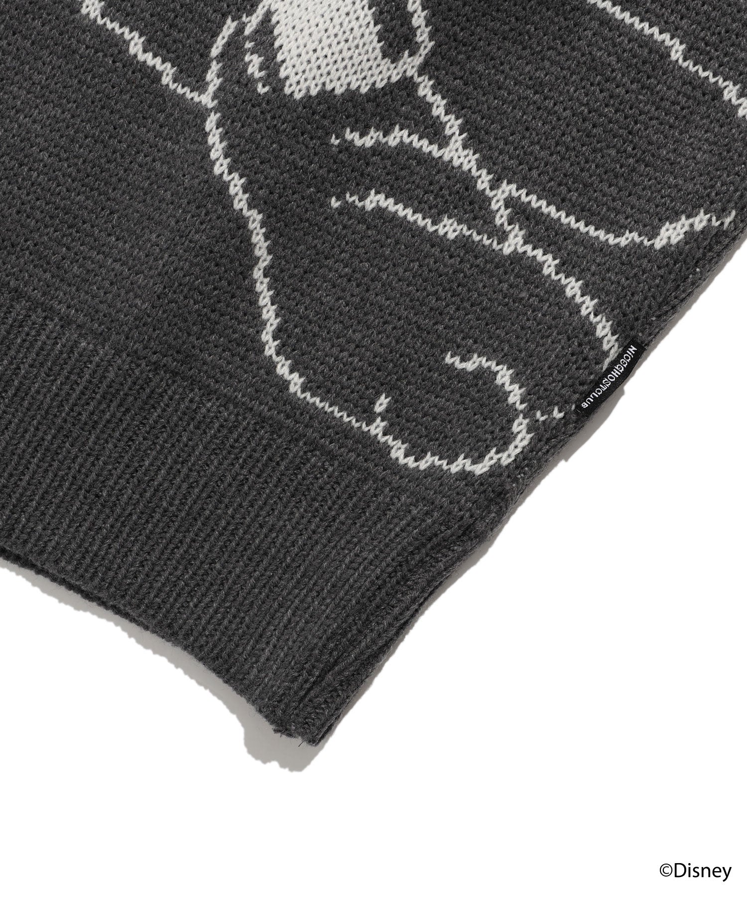 Nice Ghost Club Fantasia Mickey Mouse Knit [Charcoal]