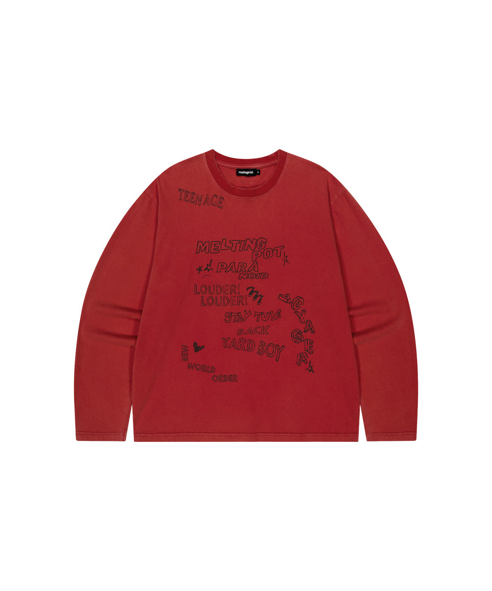 Mahagrid Washed 10 Years Long Sleeve Tee