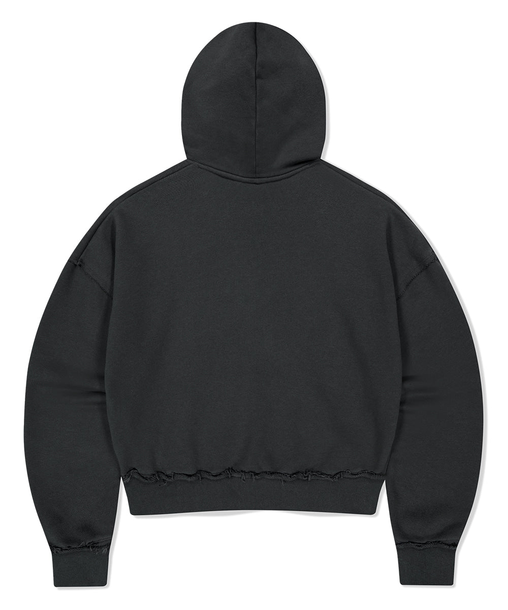 Mahagrid Raw Cut Pray Crop Hoodie