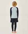 Marithé François Girbaud Kids Zip Up Rashguard & Shorts Set-Up Navy