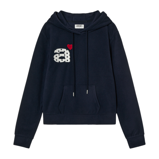 AEAE Dot Small Letter Fleece Hoodie