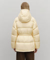 Marithé François Girbaud Women's Waist String Mid Down Jacket Light Beige