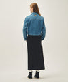 Marithé François Girbaud Women's Classic Logo Sweat Long Skirt in Butter