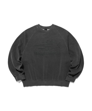 Nice Ghost Club Logo Pigment Sweatshirts [Charcoal]