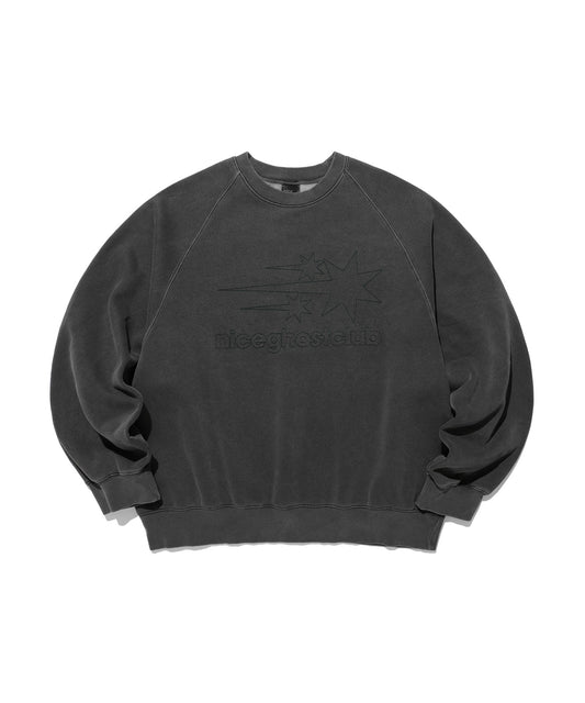 Nice Ghost Club Logo Pigment Sweatshirts [Charcoal]