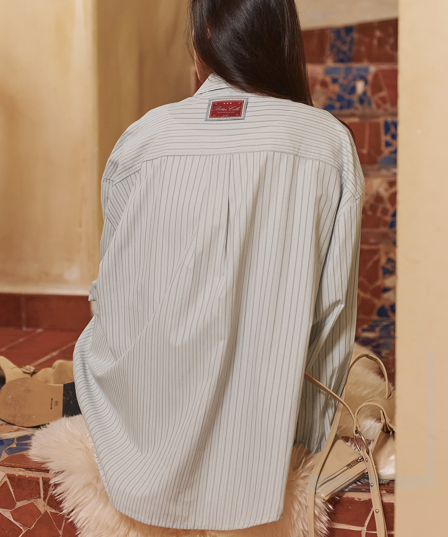 Bitter Cells Oversized Sasha Stripe Shirt