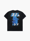 ADLV Fuzzy Font Dragon Short Sleeve T-Shirt