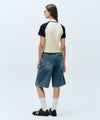 Marithé François Girbaud W LONG BERMUDA DENIM PANTS