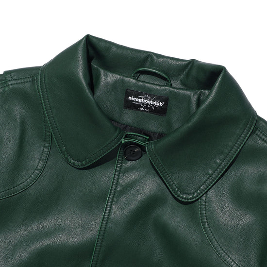 Nice Ghost Club PU Leather Work Car Coat