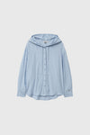 General Idea WOMAN Summer Loose Fit Wrinkle Hooded Shirt