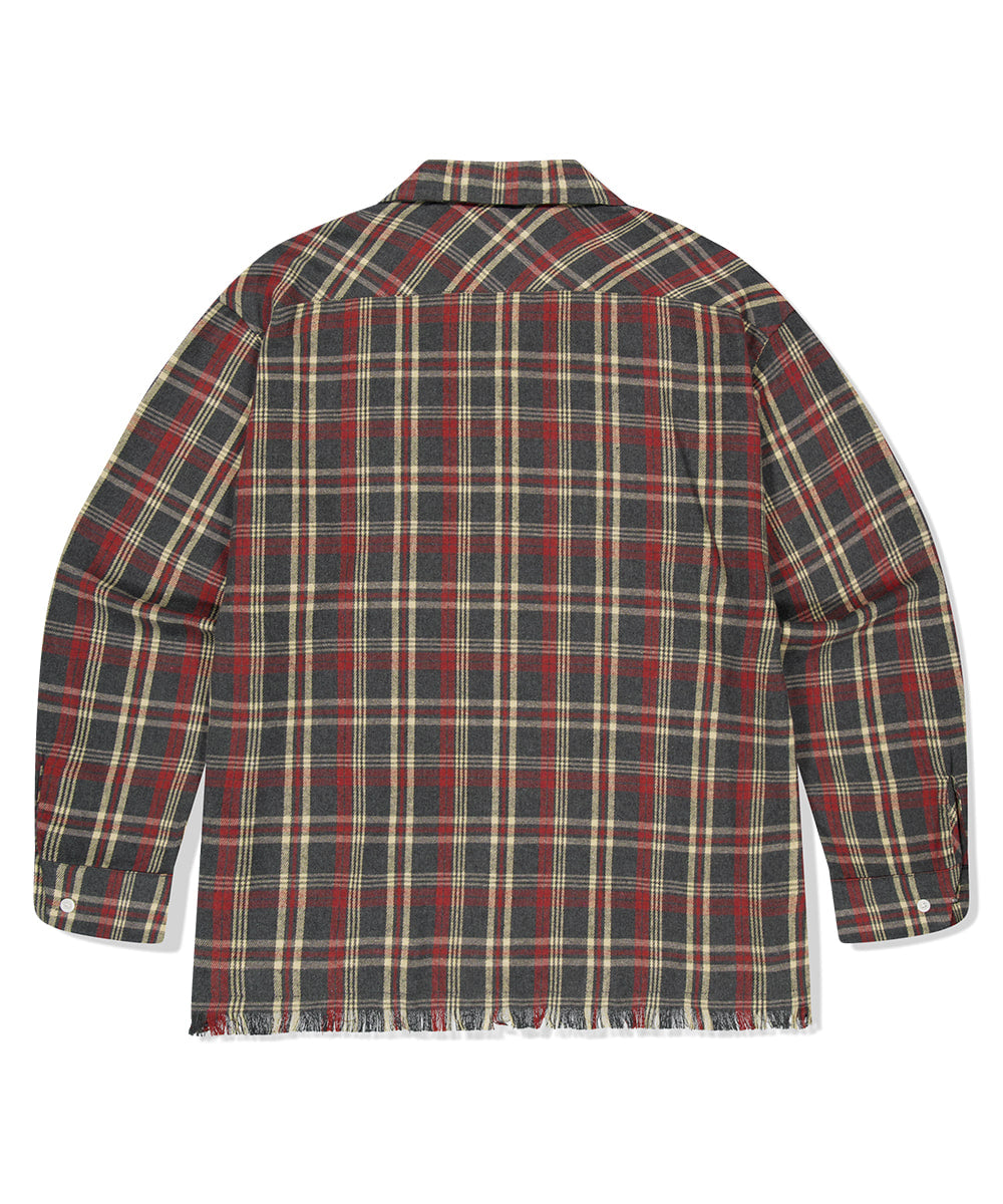 Mahagrid Cut Off Flannel Check Shirt