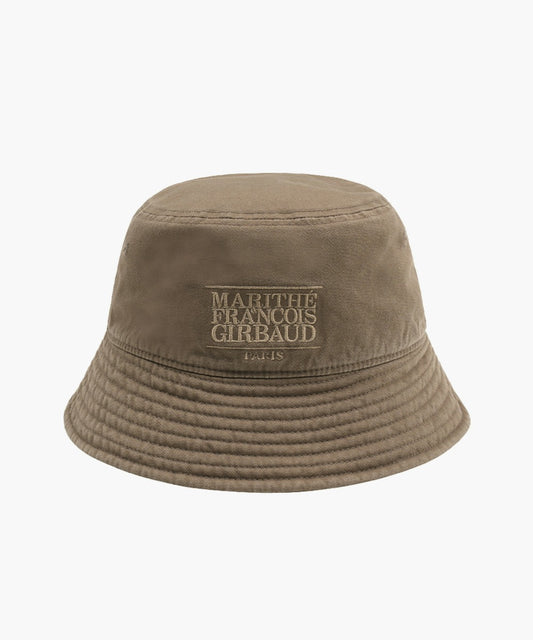 Marithé François Girbaud ENFANT CLASSIC LOGO BUCKET HAT BROWN