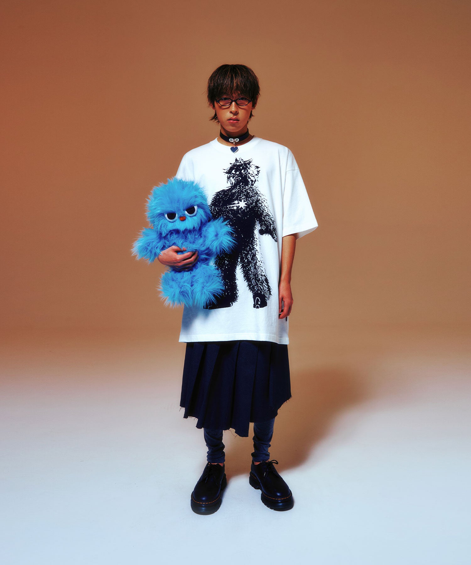Nice Ghost Club Blue Boy Big Big Tee [White]