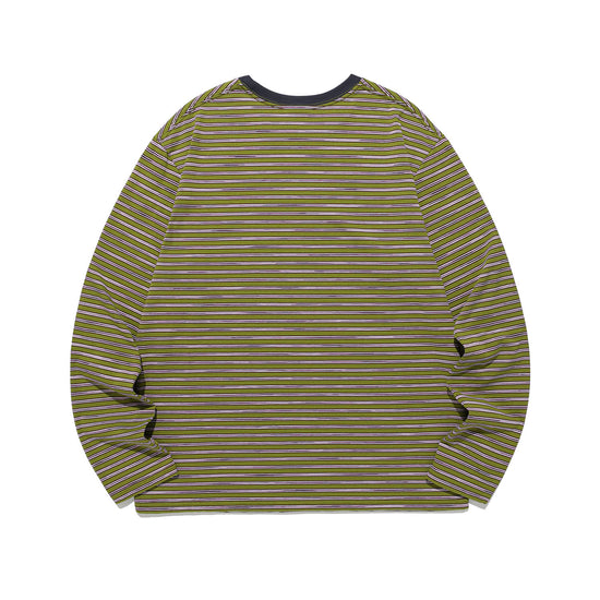 Nice Ghost Club Stripe 3Star Long Sleeve Tee [Green]