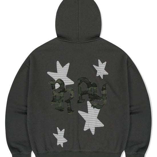 Mahagrid Pray Applique Zip Up Hoodie