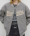 Marithé François Girbaud Wool Varsity Jacket Heather Gray