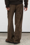 General Idea MAN Single Pleat Corduroy Pants [BROWN]