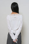 General Idea WOMAN Tie Unbalanced Layered Pullover