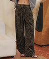 Bitter Cells Demi Pintuck Wide Pants - Leopard