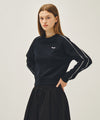 Marithé François Girbaud W LACE DETAIL CROP SWEATSHIRT