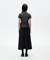 Mahagrid Shirring Half Zip-Up Jersey Tee