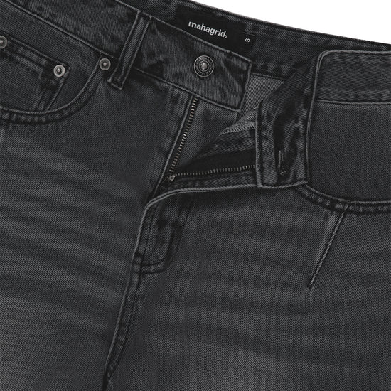 Mahagrid Washed Dart Denim Pant [Black]