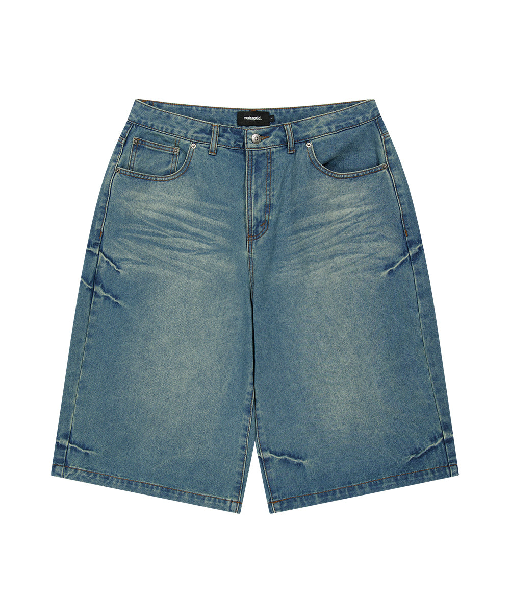 Mahagrid Bermuda Domingo Denim Shorts [Blue]