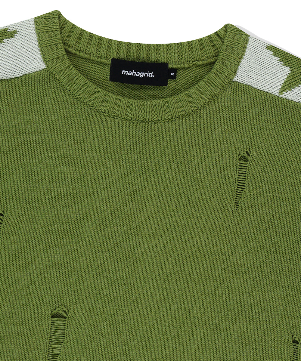 Mahagrid STAR CRASH KNIT CREWNECK