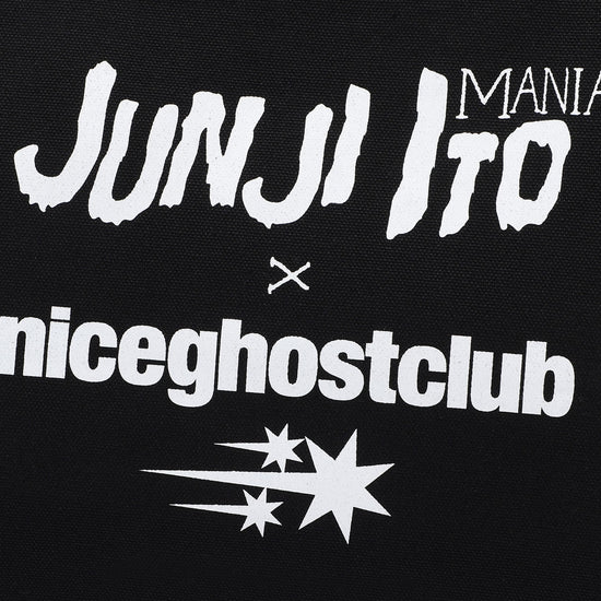 Nice Ghost Club Junji Ito Maniac Tomie Logo Big Tote Bag [Black]