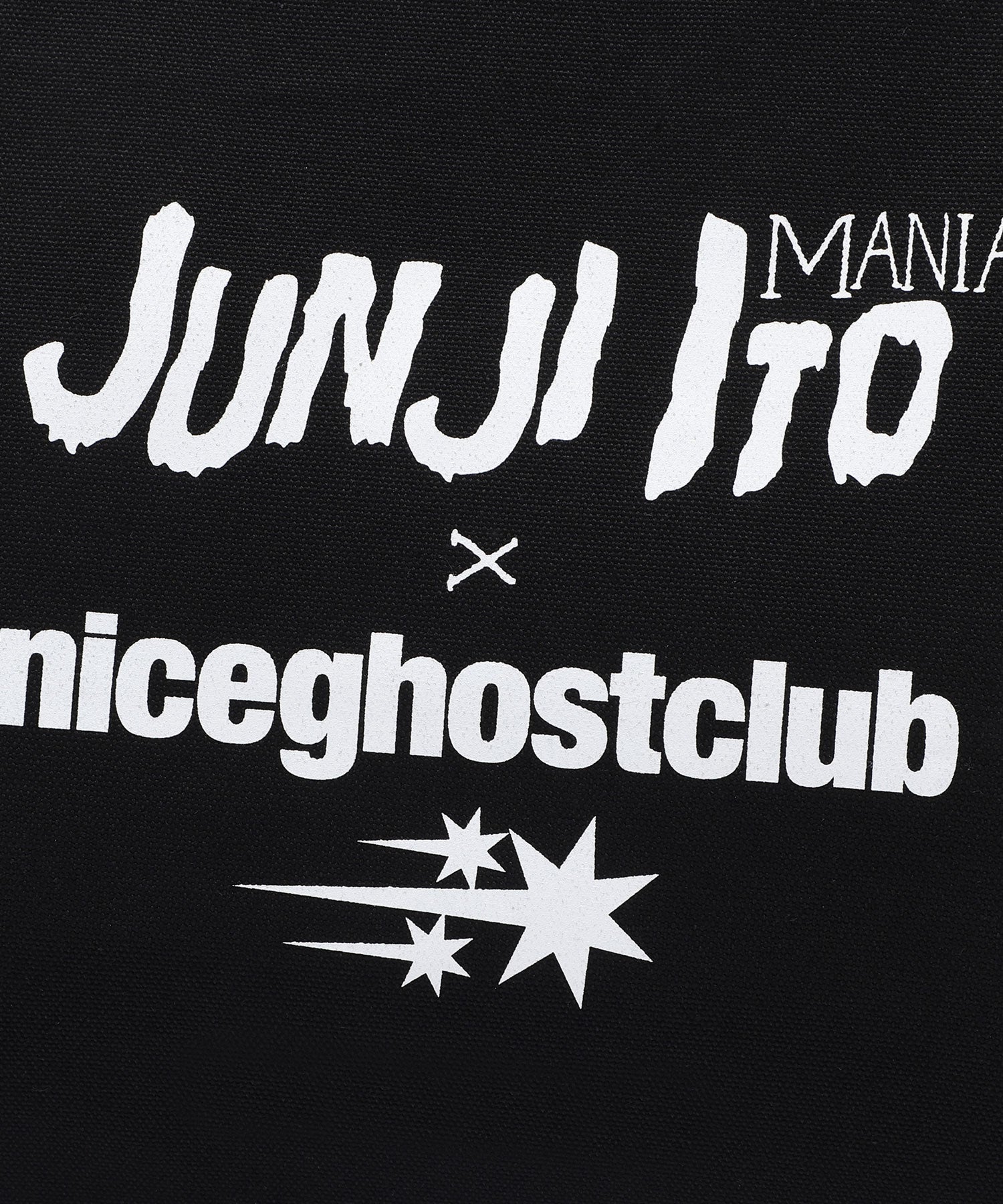 Nice Ghost Club Junji Ito Maniac Tomie Logo Big Tote Bag [Black]