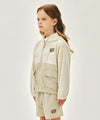 Marithé François Girbaud Kids Bear Classic Logo Windbreaker Beige